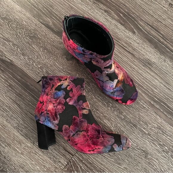 Stuart Weitzman Bacari Brocade Botanic Ankle Boot - Picture 2 of 9